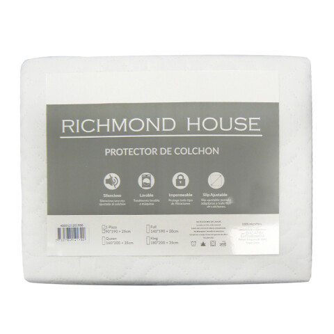 Cubrecolchón con banda lateral impermeable capitoneado Richmond